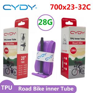 CYDY TPU 튜브 도로 자전거 내부 튜브, 타이어 조명, 700C, pneu aro, 프랑스 밸브 28G, 700x23C, 25C, 28C, 32C, 사이클링 자전거 액세서리