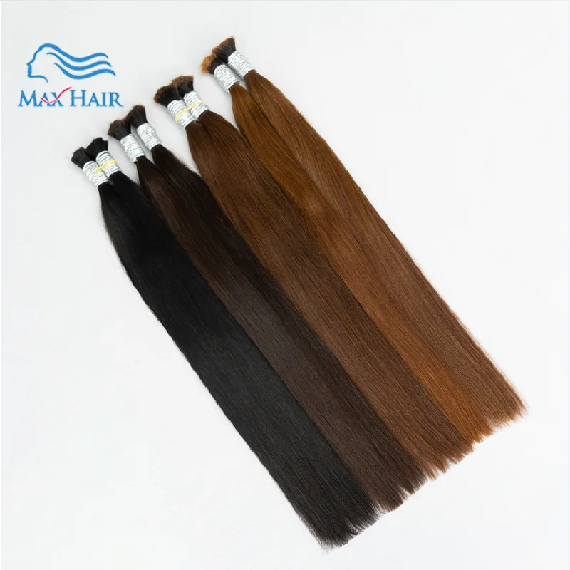 Cabelo Humano 오리지널 천연 염색 적합, 모든 색상, 생 베트남 버진 100% 인모 번들 확장