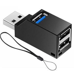 USB 3.0 허브 어댑터 익스텐더 미니 스플리터 박스, 1 ~ 3 포트 고속 USB 2.0, PC 노트북 U 디스크 카드 리더기