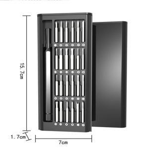 마그네틱 정밀 스크루 드라이버 세트, 25 in 1, 24 피스 미니 포켓 스크루 드라이버 세트, 휴대폰, PC, 카메오 소형 수리 세트