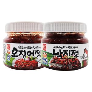 반찬단지 오징어젓(PET) 500g + 낙지젓(PET) 500g 세트