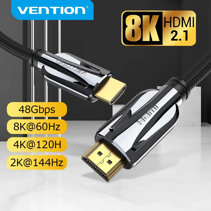 Vention HDMI 2.1 케이블 8K/60Hz 4K/120Hz 48Gbps HDMI 디지털 케이블 분배기 샤오미 TV 박스 HDR10 + PS5 스위치 케이블 HDMI 2.1