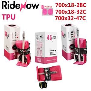 RideNow TPU 자전거 내부 튜브, 도로 자전거 타이어, MTB 자전거 카메라, TPU 내부 튜브, 700C, 700x18, 23, 25, 28, 32, 35, 37, 40, 47C, 29x1.5 1.75