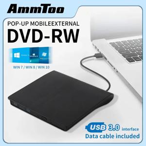 노트북 데스크탑 PC용 외장 CD DVD 드라이브, USB 2.0 슬림 보호 CD-RW 드라이브, DVD-ROM 버너 플레이어