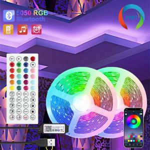 컬러 RGB 5050 LED 스트립 블루투스 테이프 장식, 방 LED 10m 15m 20m 30m PC TV 백라이트 네온 LED 조명