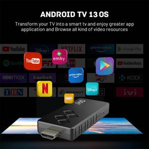 Android13 스마트 TV 스틱 Netflix IATV 4K HDR10 + Google Assistant 듀얼 2.4G5GWifi Youtube 다국어 스트리밍 미디어 플레이어 Q2