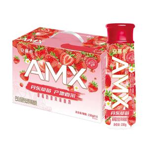 AMX 딸기 밀크쉐이크 요구르트, 설탕 미첨가, 230g x 10 병