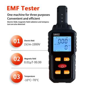 EMF 계량기 전자기장 방사선 검출기, 가정용 EMF 테스터, 고스트 헌팅 장비, 3 in 1