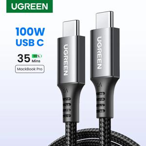 UGREEN USB C 타입 고속 충전 케이블, USB C 케이블 충전기, 100W, 아이폰 15, 14, 맥북, 삼성 S9, QC4.0, USB 5A