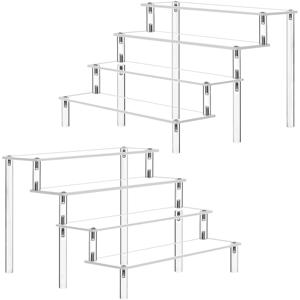 투명 아크릴 디스플레이 스탠드, 컵케이크 향수 인형 장식 및 정리용 라이저 랙, 아미보 펀코 POP 피규어용, 1-5 단