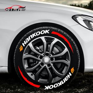 3D 자동차 타이어 데칼, HANKOOK 글자 스티커, 늑대 이빨 스타일링 장식, 자동차 오토바이 타이어 휠 라벨 데칼