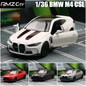 1/36 BMW M4 CSL G82 세단 장난감 자동차 미니어처 모델, RMZ 시티 프리 휠, 풀 백 다이캐스트 합금 컬렉션, 어린이 소년 선물