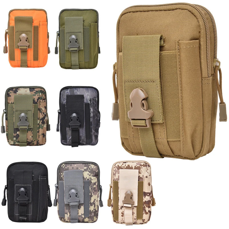 Molle 파우치 벨트 허리 팩 남성용 소형 포켓 생존 도구 가방, 달리기 여행 캠핑 사냥 에어소프트