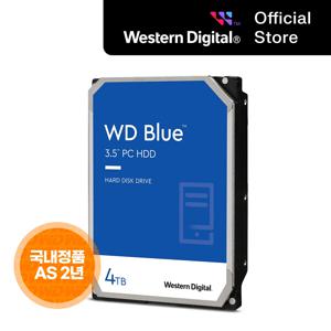 [WD한국총판]  WD BLUE 4TB 하드디스크 WD40EZAX 국내정품 AS 2년 (국내 당일 발송)