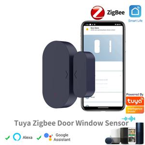 Tuya Zigbee 문짝 창문 센서 도난 경보, 스마트 홈 자동화 보안 보호, 스마트 라이프, 알렉사 구글 홈으로 작동