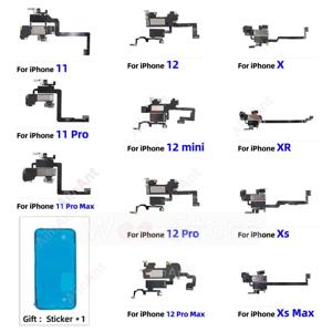 아이폰용 AiinAnt 스피커, 아이폰 X Xs 11 12 프로 맥스 XR 근접 센서, 사운드 이어피스 스피커, 플렉스 케이블 휴대폰 부품, 스티커 포함