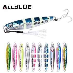 ALLBLUE WAHOO 금속 지그 스푼, 해안 캐스팅, 지그 드래그 캐스트, 농어 루어, 인공 미끼, 낚시 도구, 20g, 30g, 신제품