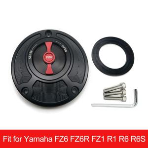 CNC 연료 가스 탱크 캡 커버 알루미늄 키리스 오토바이 액세서리, 야마하 FZ6 FZ6R FZ1 R1 R6 R6S 용