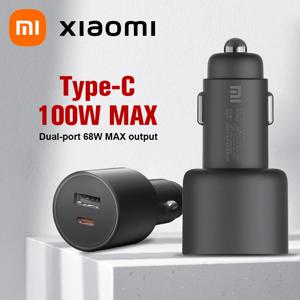 샤오미 미 차량용 충전기 고속 충전 듀얼 포트 USB-A USB-C 스마트 장치, 조명 효과 디스플레이와 완벽하게 호환, 100W MAX 1A1