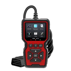 OBD2 자동 엔진 결함 진단 기기 감지기, 다국어 읽기 카드 V519