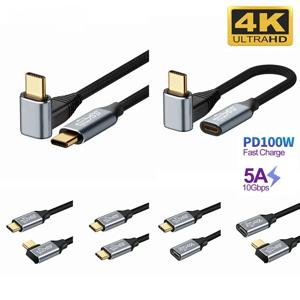 맥북 프로 스팀 데크 삼성용 고속 충전 케이블 코드, USB C에서 C타입 3.1, 2 세대, 10Gbps, 썬더볼트 3, 4K, 60Hz, PD100W, 5A