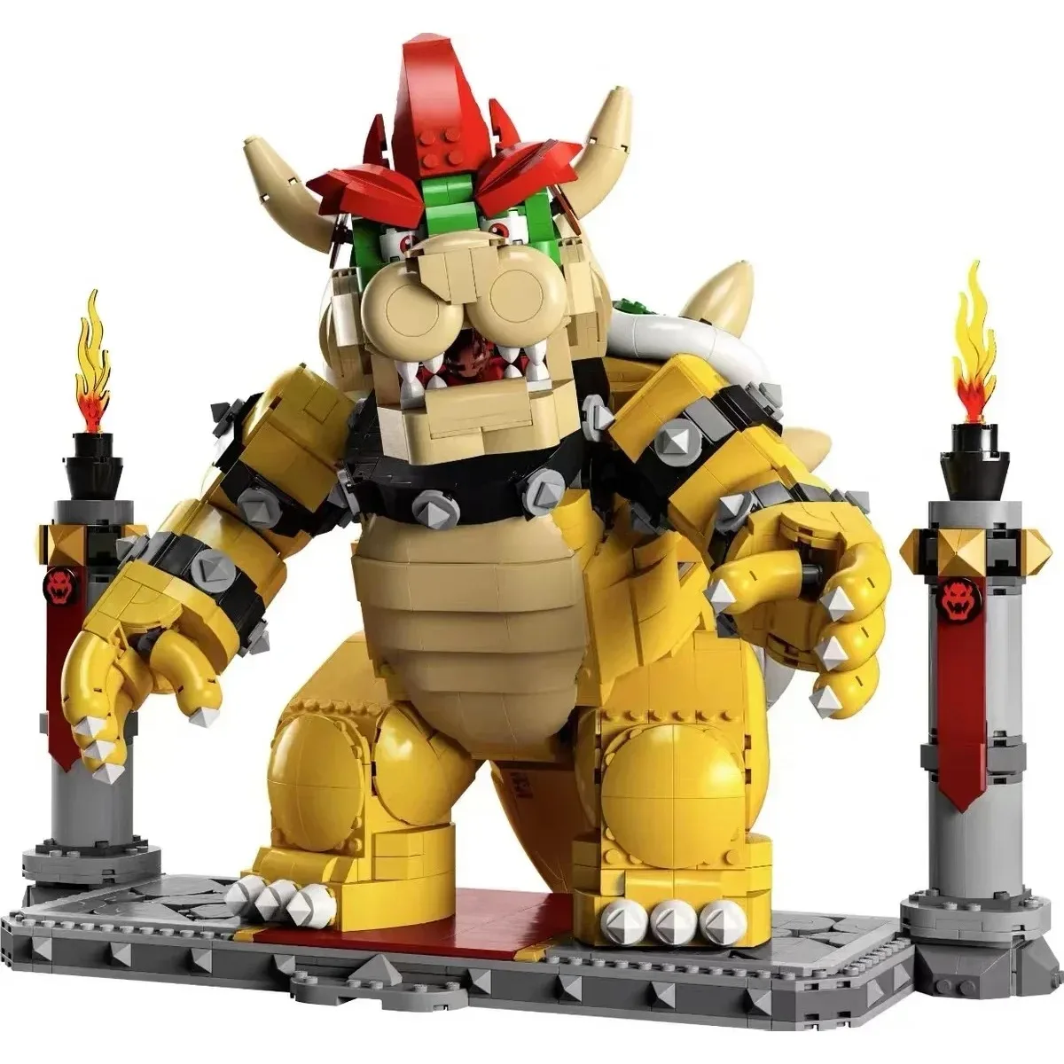 인기 장난감 Mighty Bowser 호환 71411 모델 빌딩 프로젝트, 성인 및 어린이 선물, 블록 건설자 벽돌 장난감