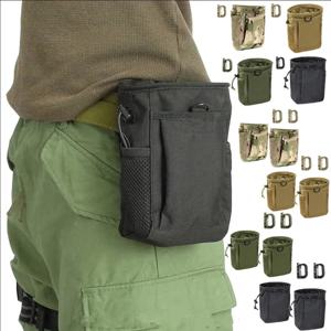 Molle 덤프 파우치, 사냥 탄창 복구 파우치, 드로스트링 탄약 가방 벨트 허리 패니 팩, 조절 가능한 홀스터 백