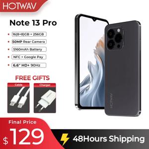 HOTWAV 노트 13 프로 안드로이드 휴대폰, 4G 6.6 인치 HD + 90Hz 50MP 카메라, 5160mAh 배터리 휴대폰, 16GB(8 + 8)+ 256GB 스마트폰