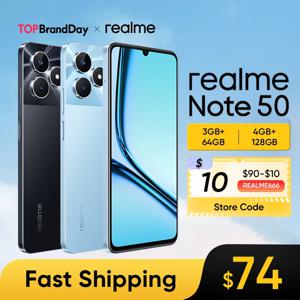 Realme 노트 50 스마트폰 6.74 인치, 90Hz 디스플레이, 5000mAh 배터리, 13MP AI 카메라, 강력한 옥타코어 프로세서, 3 카드 슬롯, 64GB, 128GB