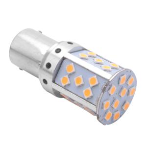 1156 자동차 방향 지시등 LED 전구 3030, Ba15S P21W, 35Smd Canbus, 앰버 조명, 12V, 24V