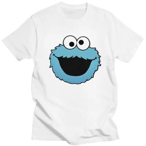 Sesame Street Cookie Monster 남성용 반팔 티셔츠, 도시 티셔츠, 순면 티, 여름 옷