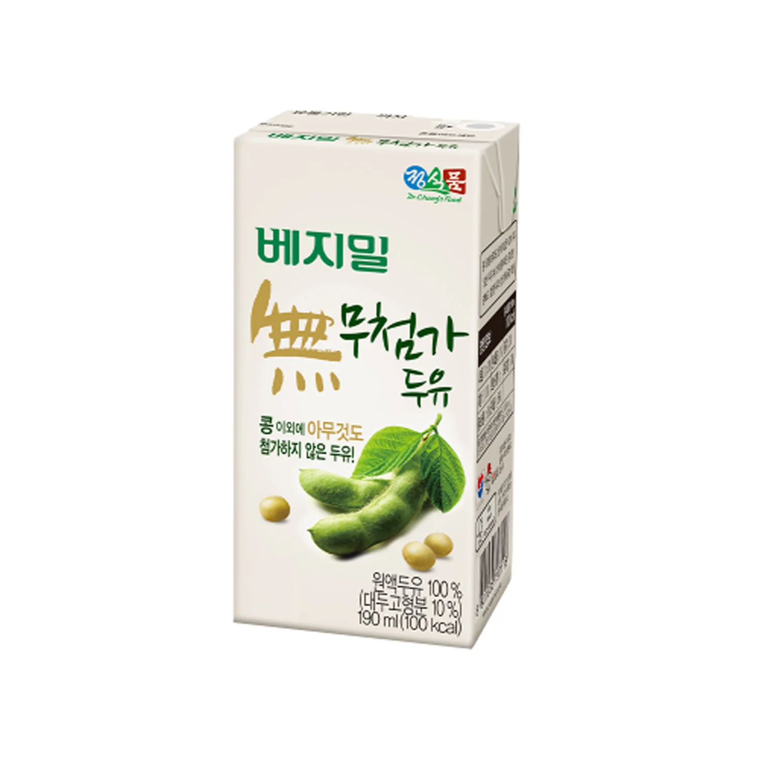 Vegemil Non-Added Soybean Milk 190mlx48 Pack 베지밀 무첨가 두유 190mlx48팩