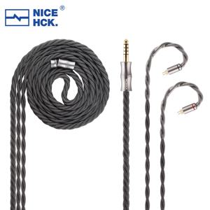 NICEHCK 딥 포그 하이파이 이어폰 케이블, 하이엔드 7N, 2 핀, 4.4mm, 와이번 메이 다빈치 델치 익스플로러 4U 소라 클라나 히말라야용