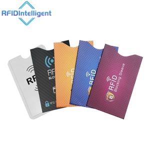 혼합 색상 신용 카드 보호대 홀더, 알루미늄 호일 RFID 차단 슬리브, 신분 도난 보호, 지갑, 5 개