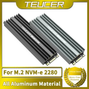 TEUCER M2 SSD 히트 싱크 NVME 2280 솔리드 스테이트 디스크 드라이브 데스크탑 PC 용 라디에이터 쿨러 냉각 패드 M.2 NVME PS5 방열판