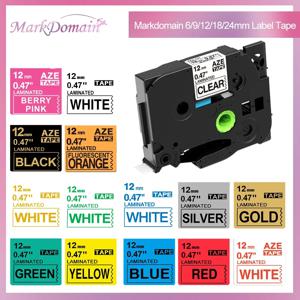 Markdomain Brother TZe 테이프 호환, P-Touch PT-H110 E1000 용 라미네이트 라벨 리필 테이프, 6mm, 9mm, 12mm, 18mm, 24mm, TZe231 테이프