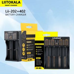 Liitokala Lii-402 Lii-202 5V2A 출력 C 타입 라인 인터페이스, 범용 3.7V 3.2V 3.85V 18650 21700 충전식 배터리 충전기