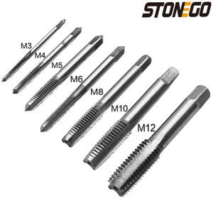 STONEGO 베어링 스틸 테이퍼 핸드 나선형 포인트 드릴, 스트레이트 플루트 나사 스레드, 핸드 탭 드릴, M3, M4, M5, M6, M8, M10, M12, 5 7 개