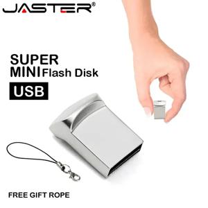 JASTER 슈퍼 미니 메탈 USB 플래시 드라이브, 크리에이티브 비즈니스 선물, 메모리 스틱, 블랙 펜 드라이브, 32GB 실버, 16GB, 64GB