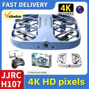 JJRC H107 미니 드론 카메라 포함, 8K 4K 쿼드콥터, 실시간 변속기 미니 포켓 UFO 소형 리모컨 비행기 장난감