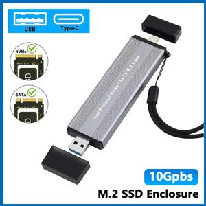 SAMGET M.2 SSD 케이스, NVMe USB C타입 Gen2, 10Gbps PCIe SSD 케이스, M2 SATA 및 NGFF M.2 NVME 인클로저 디스크 박스, M.2 SSD 케이스