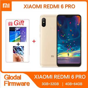 샤오미 레드미 6 프로 스마트폰, 4GB 64GB, 4000 mAh 스냅드래곤 625 픽셀 배터리, 듀얼 SIM, 안드로이드 글로벌 롬, 4G 핸드폰