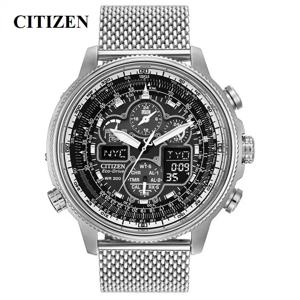 CITIZEN Skyhawk 남성용 럭셔리 시계, 세컨드 러닝 방수 스테인레스 스틸 쿼츠 시계, 비즈니스 캐주얼 시계