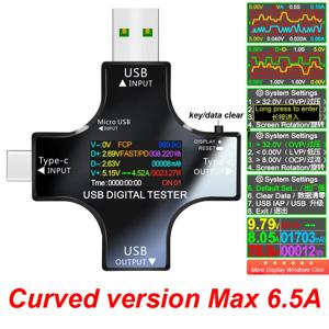 USB 테스터 TFT 컬러 블루투스 타입-C PD 디지털 전압계 전류계 전압 전류 테스터, Usb 테스터