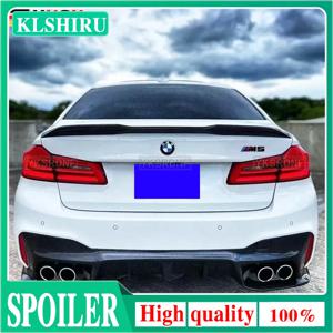 BMW용 리어 스포일러, BMW 5 시리즈 G30 F90 M5 2017 + ABS 광택 매트 블랙 카본 룩 백 윙 립 프로 스타일