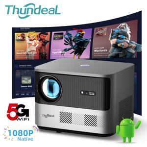 ThundeaL 풀 HD 1080P 프로젝터, 4K 비디오, 5G 와이파이, 안드로이드 프로젝터, FHD TDA6W, 홈 시어터 3D 스마트폰, 휴대용 비머, TDA6