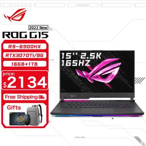 ASUS ROG Strix 게이밍 노트북, AMD Ryzen 9 6900HX 16G RAM 1T SSD RTX3070Ti-8GB, 2.5K 화면, 165Hz, 15 인치 E-스포츠 컴퓨터, G15, G17