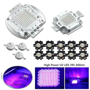 395nm UV 자외선 LED 3W 5W 10W 20W 50W 100W 칩, 고출력 LED 보라색 395-400nm