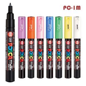 UNI 마커 펜 POSCA PC-1M POP 포스터 수성 광고 그래피티 마크 펜, 0.7 Nid 캐릭터, 밝고 다채로운, 1 개