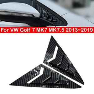 자동차 앞 삼각형 창 루버 사이드 셔터 블라인드 쉐이드 커버 트림 스티커, VW 골프 7 MK7 MK7.5 2013 ~ 2019